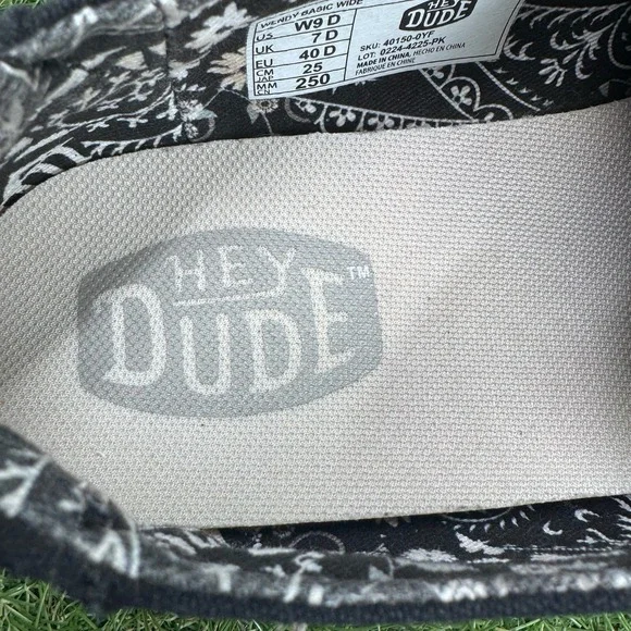 Hey Dude Wendy Basic Wide Womens Size 9 D Black Odyssey Casual Slip On Shoes - Picture 9 of 10